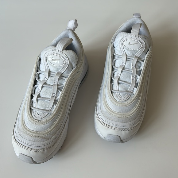 Kids Nike Air Max ‘97 all white sneakers runners shoes - Picture 5 of 12